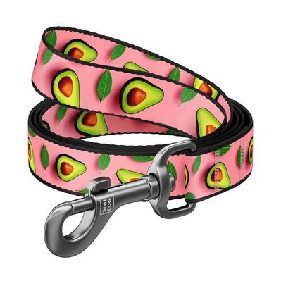 Повідок для собак WAUDOG Nylon "Авокадо на рожевому" S (340-4051)