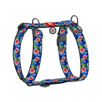 Шлея для собак WAUDOG Nylon з QR-паспортом анатомічна H-подібна "Інжир" пластиковий фастекс S (320-4053)