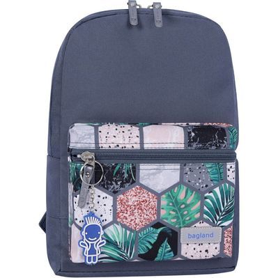 Рюкзак шкільний Bagland Молодіжний Mini 757 Cірий 8 л (0050866) (648911784)