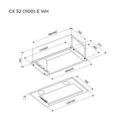 Вытяжка кухонная Pyramida CX 52 (1100) E WH