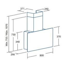Вытяжка кухонная Cata Greco 80 wh