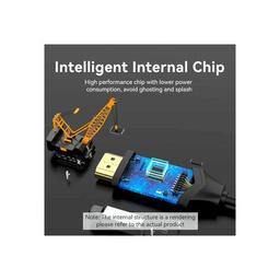 Кабель мультимедийный USB-C 3.1 to HDMI 1.5m 4K 60 Гц Thunderbolt 3 HDCP2.2 PVC Black Vention (CRBBG)