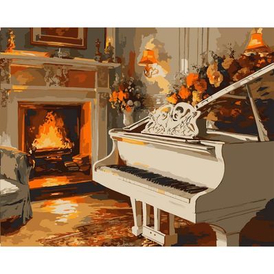 Картина по номерам Santi Білий рояль 40 x 50 см (954860)