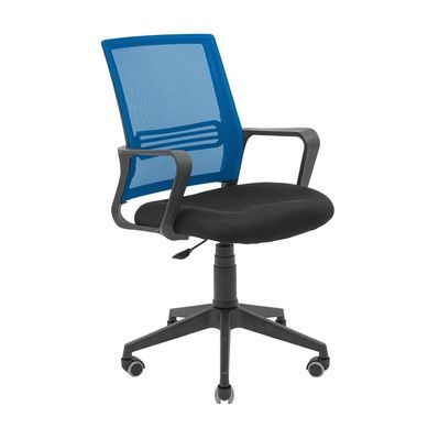 Офісне крісло Richman Джина Пластик Піастра Сітка чорна + синя (ADD0003026)