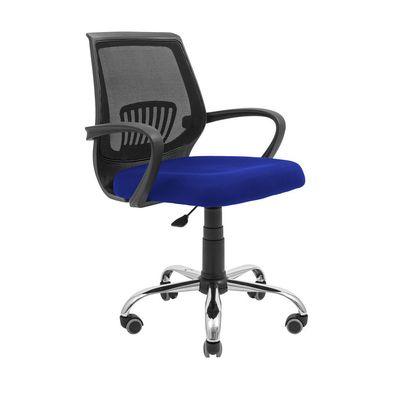 Офисное кресло Richman Старый Хром Пиастра Сетка черная + синяя (сидение) (R00000044933)