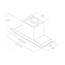 Витяжка кухонна Elica HIDDEN ADVANCE BL MAT/A/52