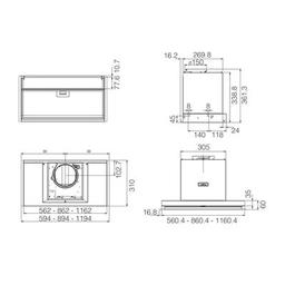 Вытяжка кухонная Elica ENTER WH/A/72