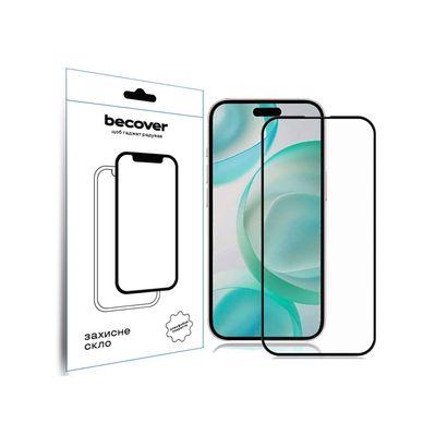 Стекло защитное BeCover Apple iPhone 16 Pro Black (712124)