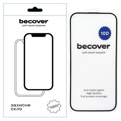 Скло захисне BeCover Apple iPhone 16 10D Black (712321)