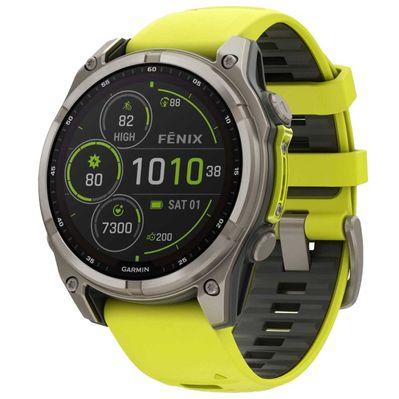Смарт-часы Garmin fenix 8 47mm,Saph Solar, BareTi/Graphite,AmpYe/GrphBnd (010-02906-21)