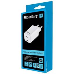 Зарядное устройство Sandberg 2xUSB 65W (2xUSB-C) Gan III (441-56)