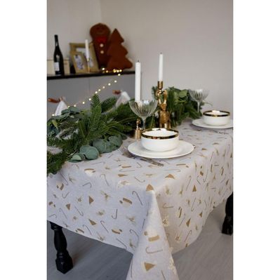 Скатертина Прованс Шапочки на бежевому 136х136 см (036549)