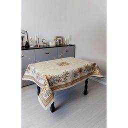 Скатерть Прованс гобеленовая с велюром золотой праздник 135х180 см (036317)