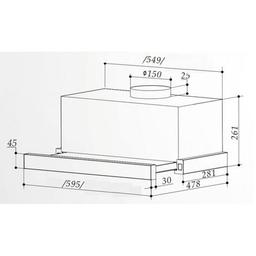 Витяжка кухонна Interline SHARK PLUS BL/S A/60