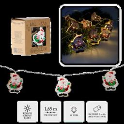 Гірлянда Chomik Санта Клаус 1.65 м 10 LED Теплий білий (5900779854086)