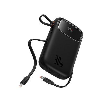 Батарея універсальна Baseus QPow2 20000mAh 30W, with 2*Type-C Cable, Black (P10055009113-00)