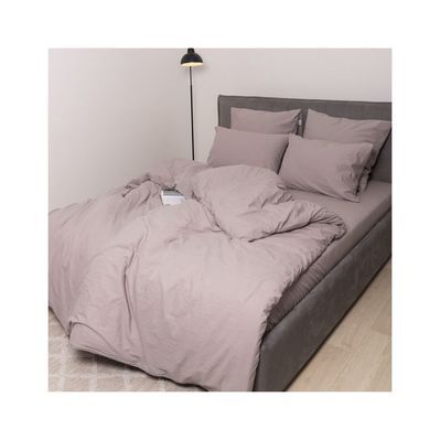 Постільна білизна MirSon Gray beige Варена бавовна 200х220 (2200007885275)