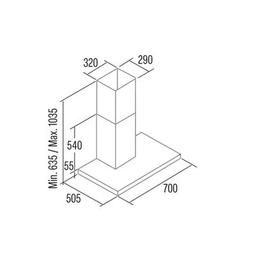 Вытяжка кухонная Cata Legend 700 x (02021306)