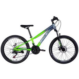 Велосипед Space 24" Mars AM DD рама-11" St зелено-сріблястий 2025 (OPS-SP-24-023)