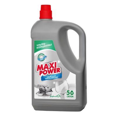Засіб для ручного миття посуду Maxi Power Платинум 5 л (4823098415466)