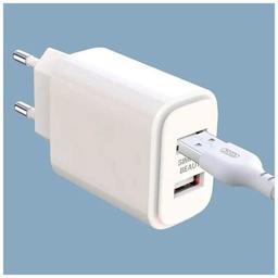 Зарядное устройство XO L90C (2USB/2.4A) + USB - Lightning White (XO-L90C-L)