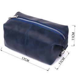 Косметичка Shvigel Шкіряна Синя (16401)