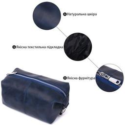 Косметичка Shvigel Шкіряна Синя (16401)