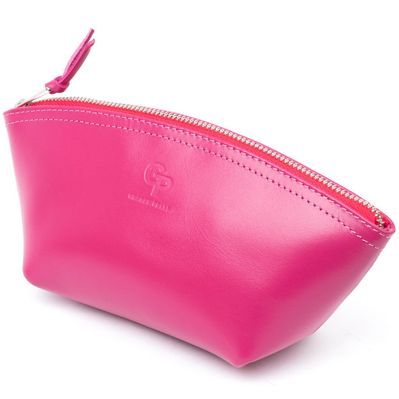 Косметичка Grande Pelle Зі шкіри Фуксія (11301)