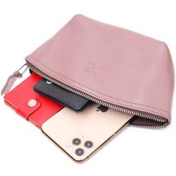 Косметичка Grande Pelle Шкіряна Пудрова (16793)