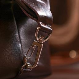 Косметичка Shvigel Кожаная глянцевая Коричневая (16407)