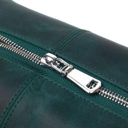 Косметичка Shvigel Кожаная матовая Зеленая (16399)