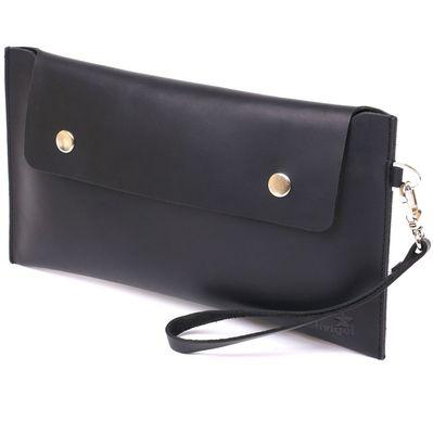 Косметичка Shvigel Кожаная матовая тревел Черная (16426)