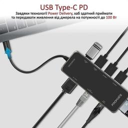 Концентратор Promate USB Hub 9 ports primehub-go.grey (primehub-go.grey)