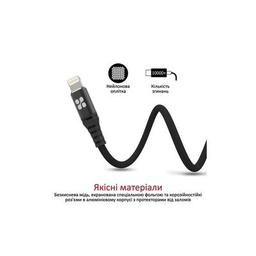 Дата кабель USB 2.0 AM to Lightning ervelink-i.black Promate (nervelink-i.black)