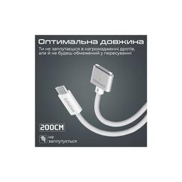 Дата кабель USB-C to MagSafe 3 magcord-140pd.white Promate (magcord-140pd.white)