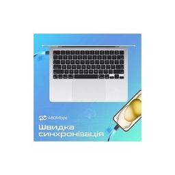 Дата кабель USB-C to USB-C ecoline-cc200.navy Promate (ecoline-cc200.navy)