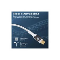 Дата кабель USB-C to USB-C lucidline-cc120.white Promate (lucidline-cc120.white)