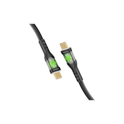 Дата кабель USB-C to USB-C transline-cc.black Promate (transline-cc.black)