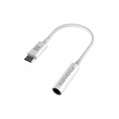 Кабель мультимедійний USB-C to AUX 3.5mm-3.5mm auxlink-c.white Promate (auxlink-c.white)