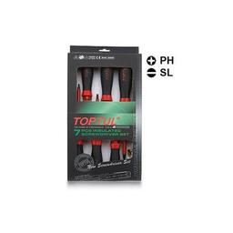 Набор отверток Toptul диэлектрических (1000V) 7шт. (GAAE0704)