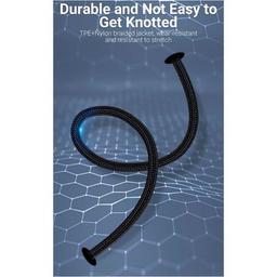 Дата кабель USB 2.0 AM to Lightning 2.0m 2.4A Aluminum Alloy Purple Vention (LABVH)