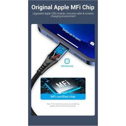 Дата кабель USB 2.0 AM to Lightning 2.0m 2.4A Aluminum Alloy Purple Vention (LABVH)