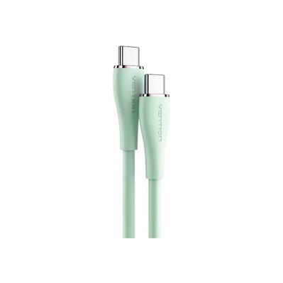 Дата кабель USB-C to USB-C 1.5m 100W Silicone Light Green Vention (TAWGG)