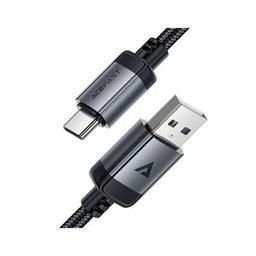 Дата кабель USB 2.0 AM to USB-C 1.2m 3.0A 18W aluminum alloy Black Acefast (6974316283782)