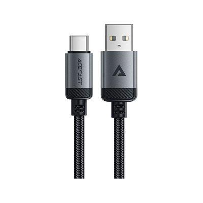 Дата кабель USB 2.0 AM to USB-C 1.2m 3.0A 18W aluminum alloy Black Acefast (6974316283782)