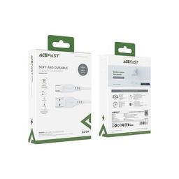 Дата кабель USB 2.0 AM to Type-C 1.2m 3.0A TPE C3-04 White Acefast (6974316280873)