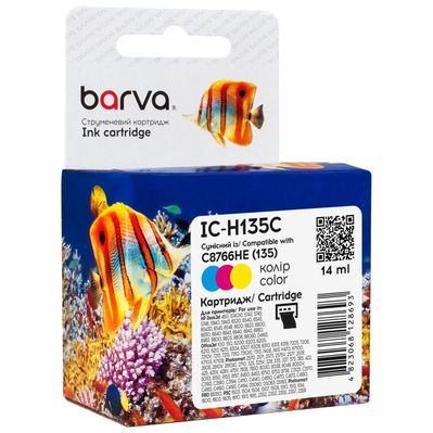 Картридж Barva HP 135 (C8766HE) 330c, Color (IC-H135C)