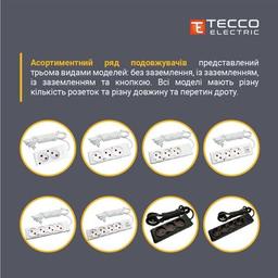 Мережевий подовжувач TECCO 3м 4 поста white (8681277841477)
