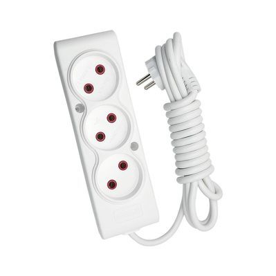 Мережевий подовжувач TECCO 3м 3 поста white (8681277841897)