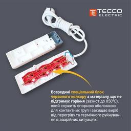 Сетевой удлинитель TECCO 3м 4 поста white (8681277842313)